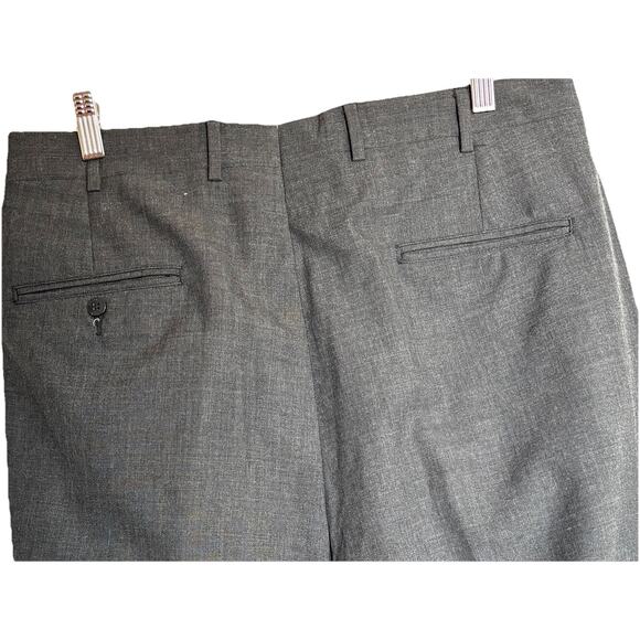 Brooks Brothers Men’s Pants Sz 34x28” Gray 100% Wool Business Suit Separate Work - Picture 6 of 9